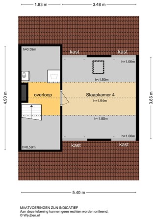Resedastraat 70, 2951 BX Alblasserdam - Plattegrond 2D - TV - Resedastraat 70 te Alblasserdam.jpg