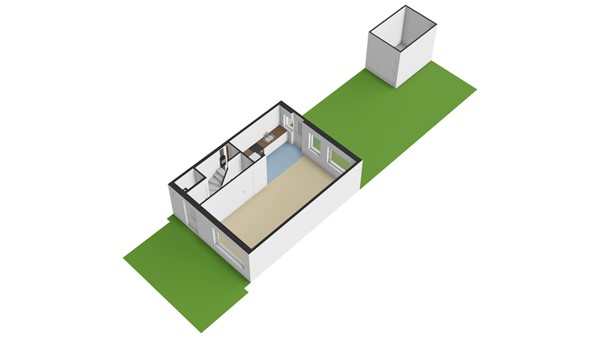 Resedastraat 70, 2951 BX Alblasserdam - Plattegrond 3D - Perceel - Resedastraat 70 te Alblasserdam.jpg