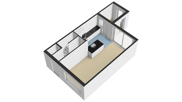 Resedastraat 58, 2951 BX Alblasserdam - Plattegrond BG - 3D - Resedastraat 58 te Alblasserdam.jpg