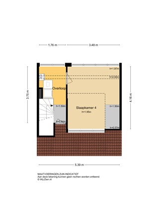 Resedastraat 58, 2951 BX Alblasserdam - Plattegrond 2E - 2D - Resedastraat 58 te Alblasserdam.jpg