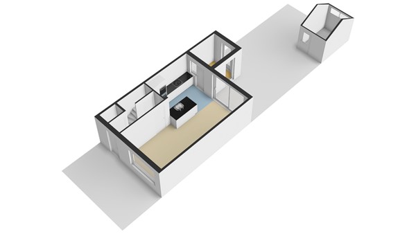 Resedastraat 58, 2951 BX Alblasserdam - Plattegrond perceel - 3D - Resedastraat 58 te Alblasserdam.jpg