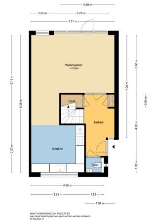 Fop Smitstraat 66, 2953 XG Alblasserdam - Plattegrond BG - 2D - Fop Smitstraat 66 te Alblasserdam.jpg