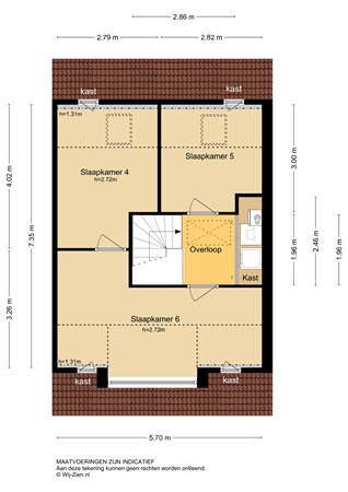 Fop Smitstraat 66, 2953 XG Alblasserdam - Plattegrond 2E - 2D - Fop Smitstraat 66 te Alblasserdam.jpg