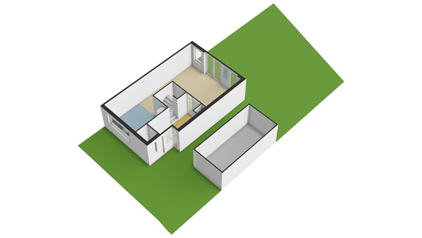 Fop Smitstraat 66, 2953 XG Alblasserdam - Plattegrond perceel - 3D - Fop Smitstraat 66 te Alblasserdam.jpg