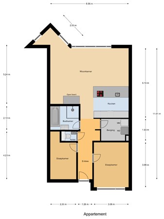 Floorplan - Churchillplein 16, 3011 EW Rotterdam