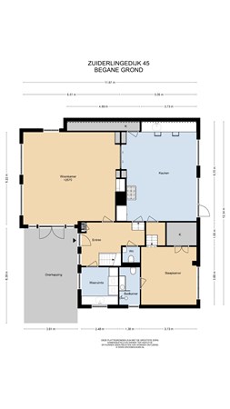 Floorplan - Zuiderlingedijk 45, 4161 BM Heukelum