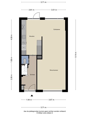 Kerkweg 52, 8024 AN Zwolle - 437207_2D_Begane_grond_Kerkweg_52_Zwolle_01.jpg