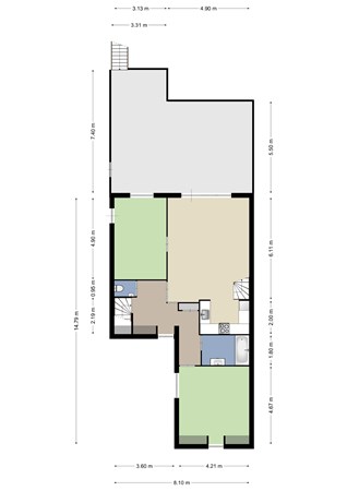Floorplan - Dorpsplein 18-19, 5094 GJ Lage Mierde