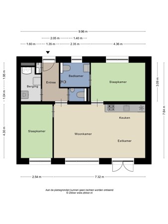 Floorplan - Vogelwikke 1B, 5531 KA Bladel