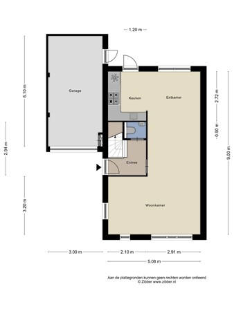 Floorplan - De Rogter 48, 5531 DB Bladel