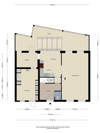 Floorplan - Oranjestraat 40C, 5091 BM Oost-, West- en Middelbeers