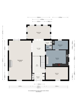 Floorplan - Jan Smuldersstraat 37A, 5512 AW Vessem