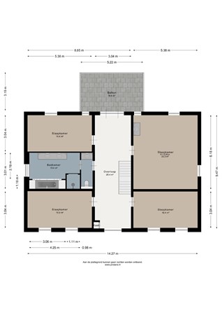 Floorplan - Jan Smuldersstraat 37A, 5512 AW Vessem