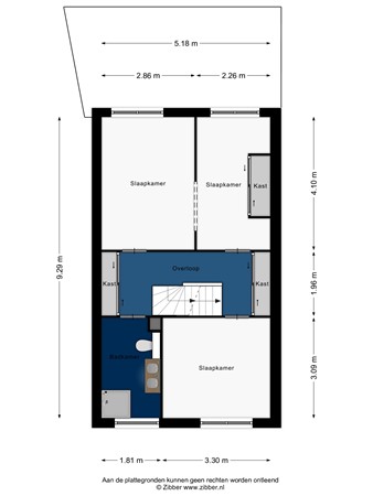 Floorplan - Sara Knipscheerstraat 2, 2331 SK Leiden