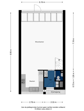 Floorplan - Harriët Freezersingel 16, 2331 SC Leiden
