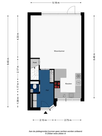 Floorplan - Anne Frankweg 74, 2331 GP Leiden