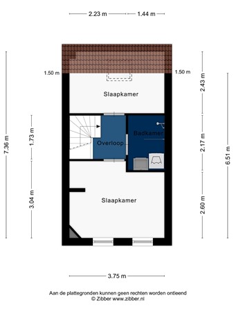 Floorplan - Minnebroersgracht 16, 2312 RW Leiden