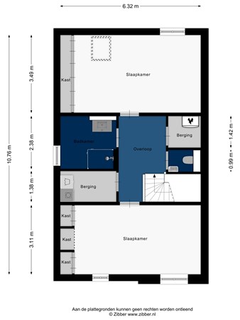 Floorplan - Duifhuislaan 34, 2342 CW Oegstgeest