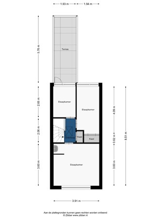 Floorplan - Driftstraat 12, 2315 CG Leiden