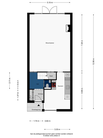 Floorplan - Heintje Davidsweg 11, 2331 KM Leiden