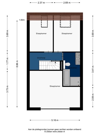 Floorplan - Annie van Eesstraat 11, 2331 JR Leiden