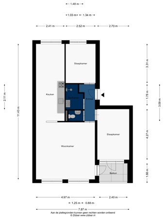 Floorplan - Anne Frankweg 9, 2331 CH Leiden