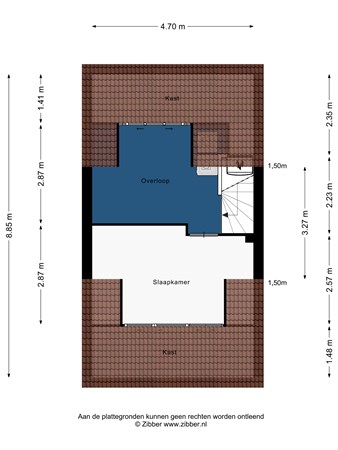 Floorplan - Carneoolstraat 54, 2332 KC Leiden