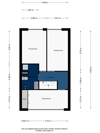 Floorplan - Magda de Haasstraat 5, 2331 BK Leiden