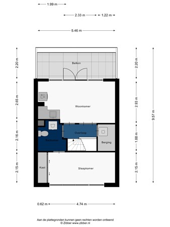 Floorplan - Magda de Haasstraat 5, 2331 BK Leiden