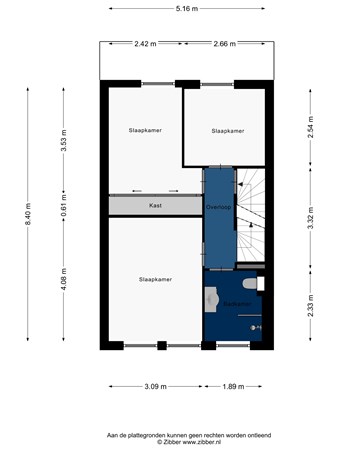 Floorplan - Harriët Freezersingel 8, 2331 SC Leiden