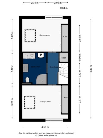 Floorplan - Wollegras 14, 2318 TG Leiden