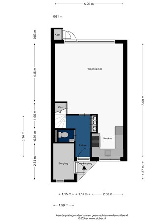 Floorplan - Zuster Reichertstraat 38, 2331 CS Leiden