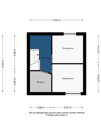 Floorplan - Zuster Reichertstraat 38, 2331 CS Leiden