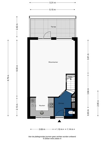 Floorplan - Beppy Nooijstraat 44, 2331 HV Leiden