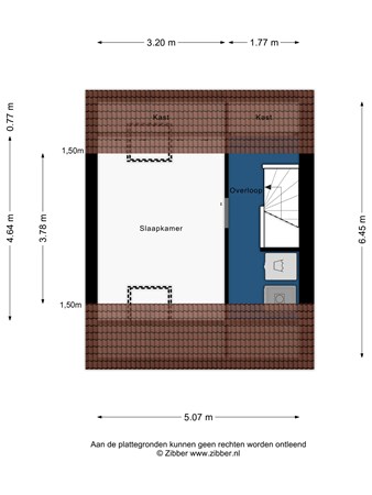 Floorplan - Beppy Nooijstraat 44, 2331 HV Leiden