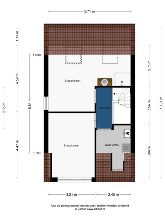 Floorplan - Erfprins 9, 2342 CK Oegstgeest