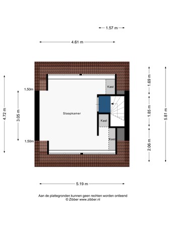 Floorplan - Marie Jungiusstraat 18, 2331 NZ Leiden