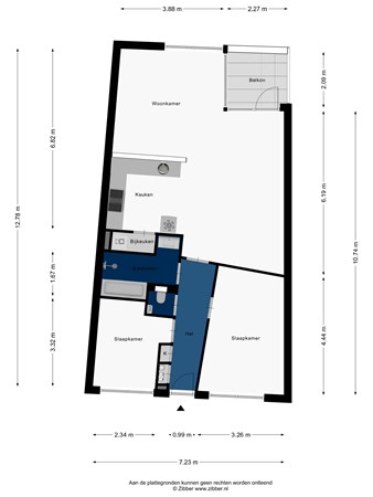 Floorplan - Mies Ruthplaats 20, 2331 RJ Leiden