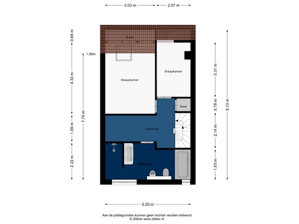 Floorplan - Jeltje De Bosch Kemperpad 2, 2331 NA Leiden