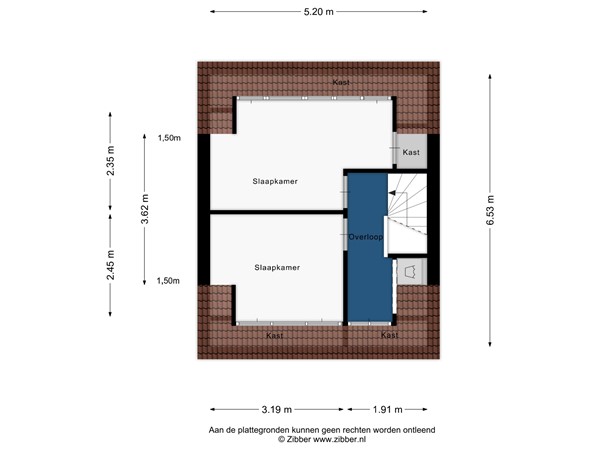 Floorplan - Jeltje De Bosch Kemperpad 2, 2331 NA Leiden