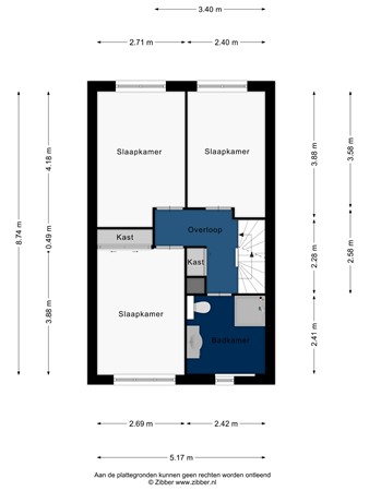 Floorplan - Esther de Boer-van Rijkstraat 19, 2331 HH Leiden