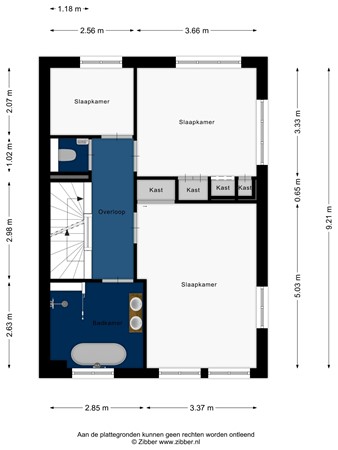 Floorplan - Jachtrust 17, 2342 CG Oegstgeest