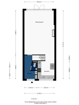 Floorplan - Guurtje Riemenshof 3, 2331 SH Leiden