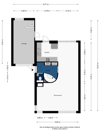 Floorplan - Van der Blom-Vijlbriefhof 6, 2331 RH Leiden