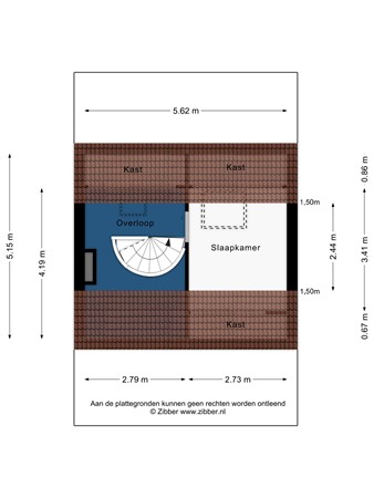 Floorplan - Van der Blom-Vijlbriefhof 6, 2331 RH Leiden