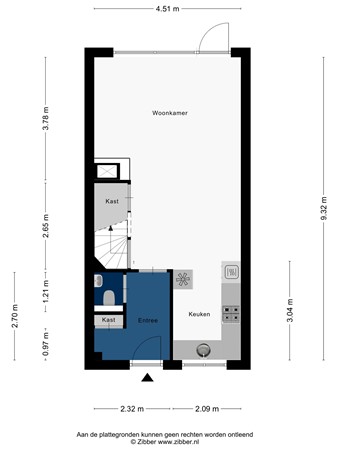 Floorplan - Vennemeerstraat 12, 2334 DE Leiden