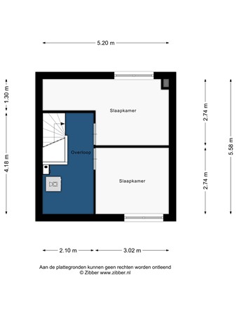 Floorplan - Zuster Reichertstraat 22, 2331 CS Leiden