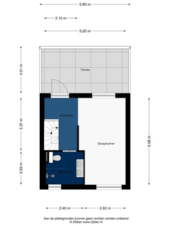 Floorplan - Zuster Reichertstraat 22, 2331 CS Leiden