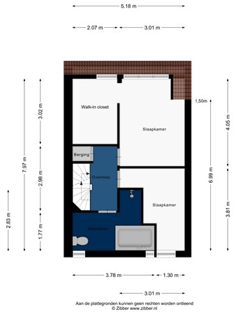Floorplan - Etty Hillesumstraat 2, 2331 GM Leiden