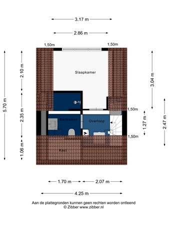 Floorplan - De Goejestraat 57, 2313 NV Leiden